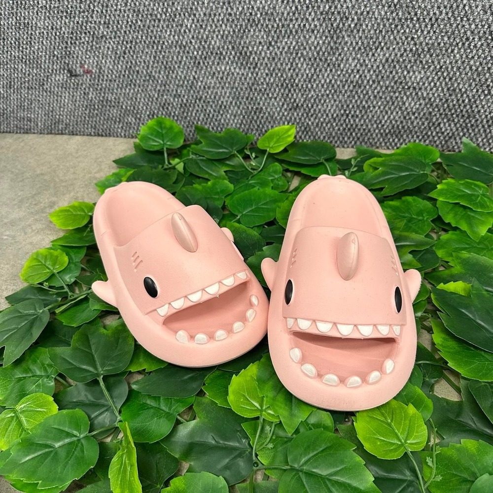 Pink Shark Monster Novelty Slide Sandals